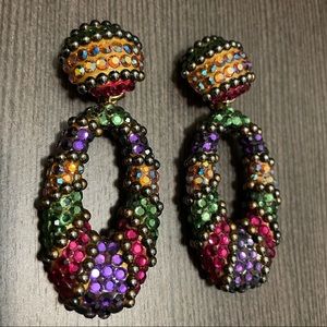 Richard Kerr Vintage Crystal Oval Earring